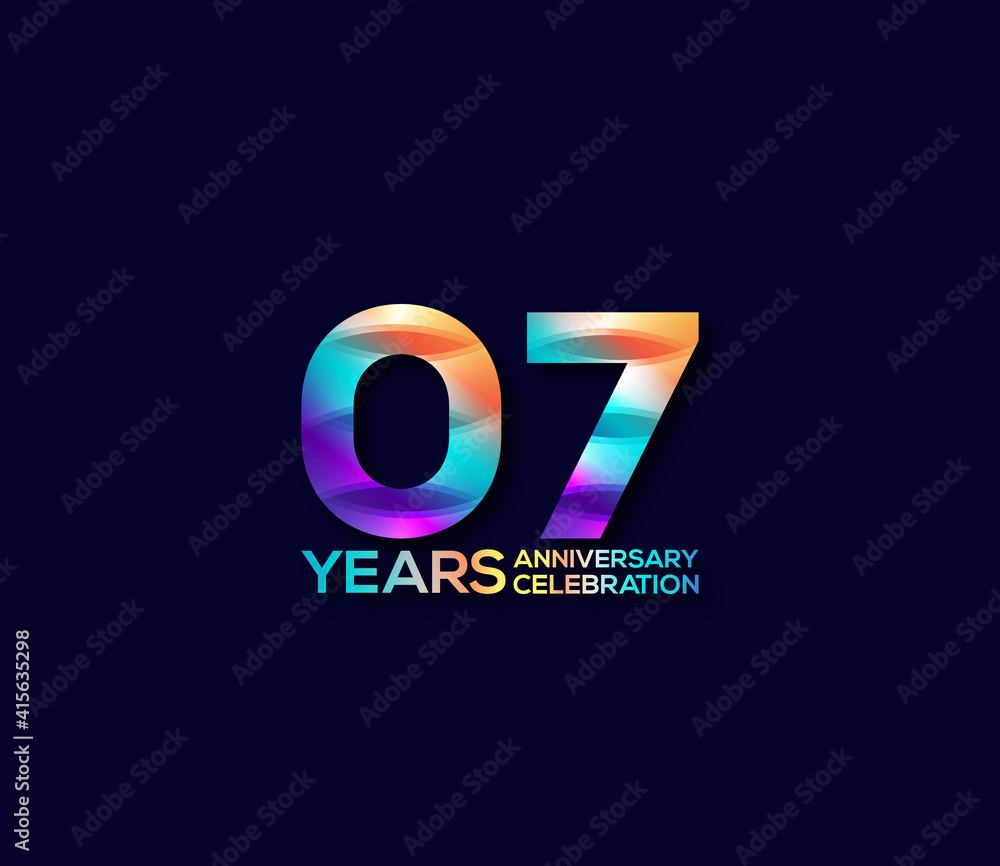 7 Year Anniversary Day background Concept 7 Year Anniversary Day background Concept