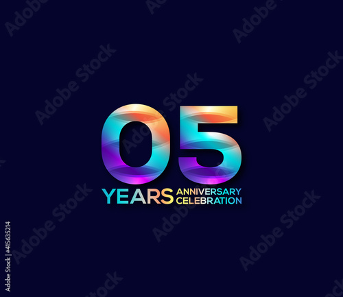 5 Year Anniversary Day background Concept