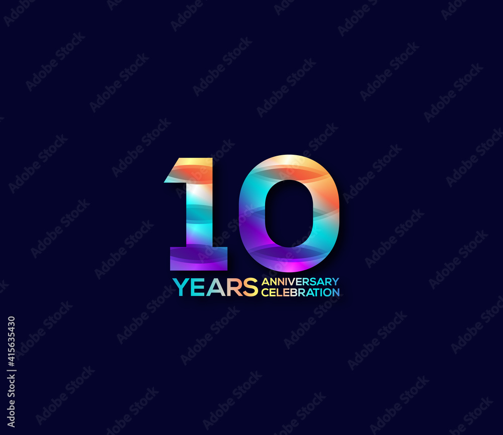 10 Year Anniversary Day background Concept 10 Year Anniversary Day background Concept