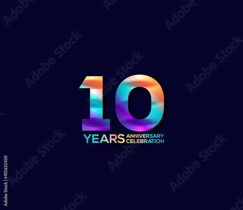 10 Year Anniversary Day background Concept