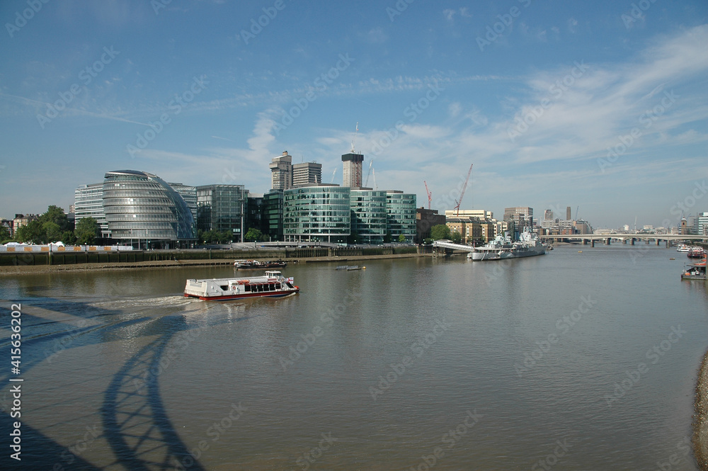 View of London Thames and skyline