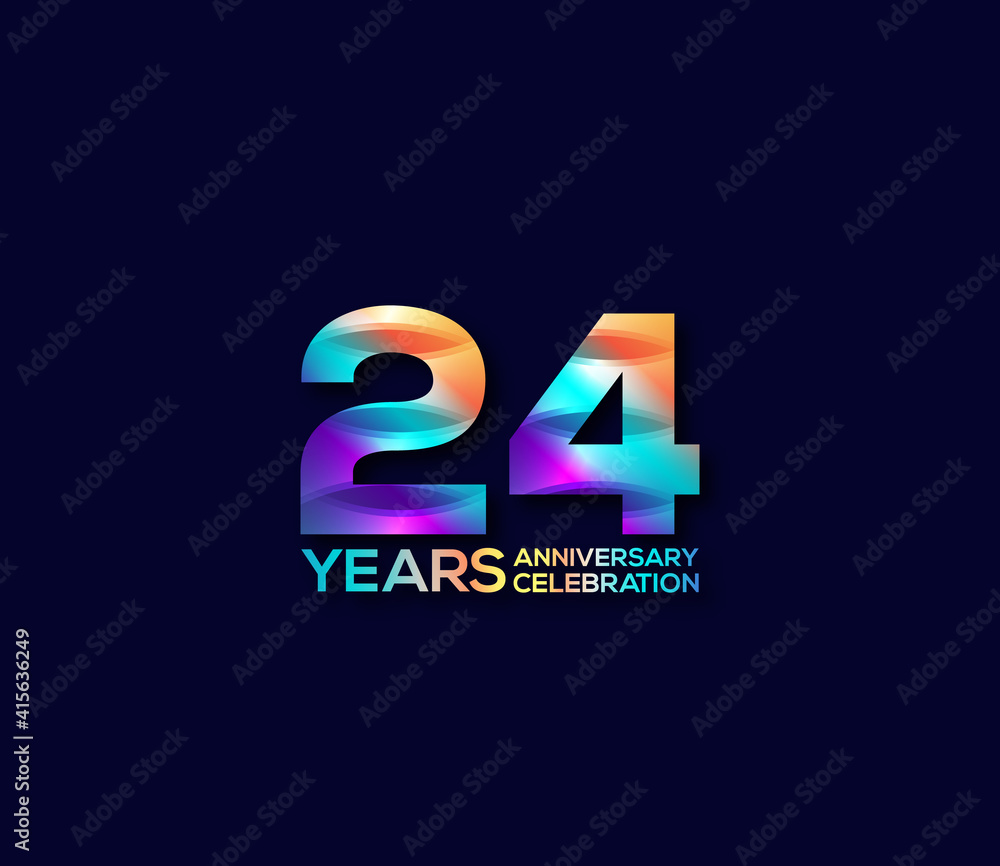 24 Year Anniversary Day background Concept 24 Year Anniversary Day background Concept
