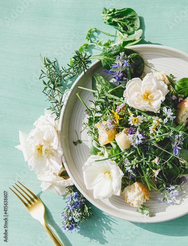 Edible Flower Salad