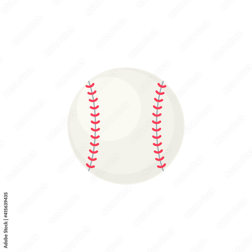 Baseball ball in flat style vector illustration Baseball ball in flat style vector illustration