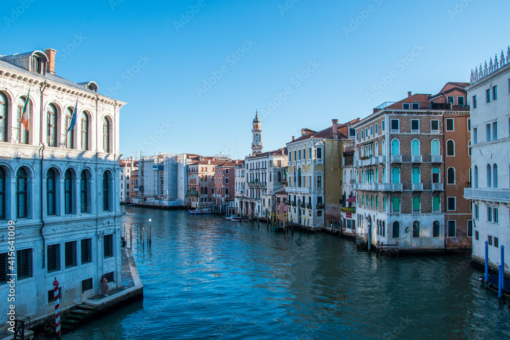 Fototapeta premium Buildings on the Grand Canal, city of Venice, Italy, Europe