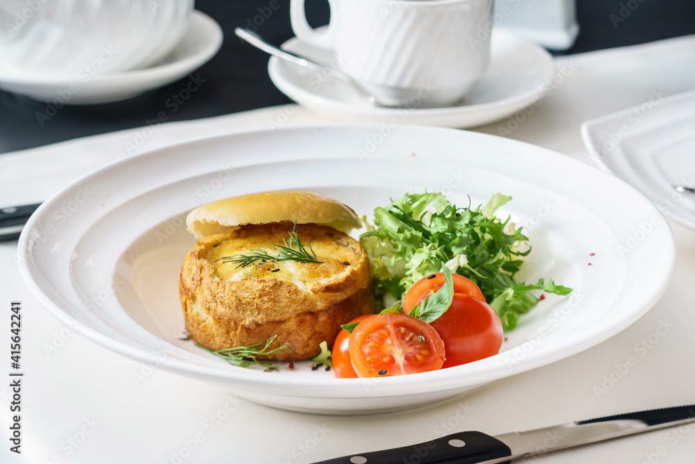 eggs benedict with fresh salad eggs benedict with fresh salad