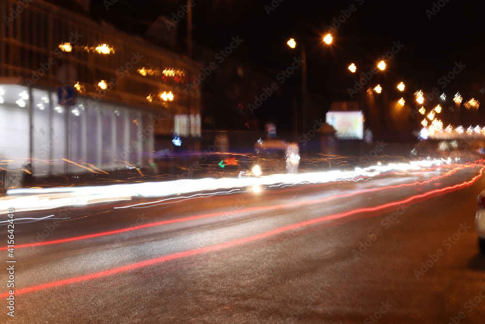 night traffic in the city night traffic in the city