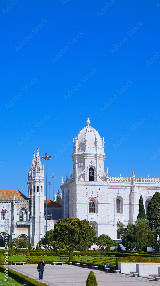 Lisbon, Portugal - Church of Santa Maria de Belém (Igreja de Santa Maria de Belém) in Jerónimos Monastery
