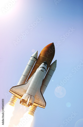 Rocket. The elements of this image furnished by NASA.