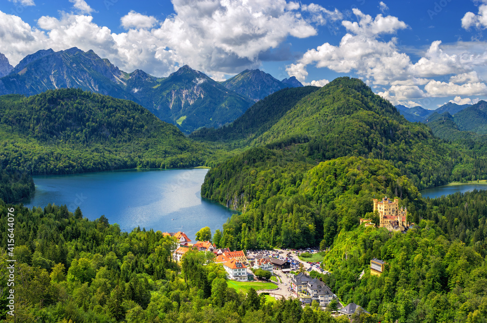 Alpsee lake landscape Bavaria Germany