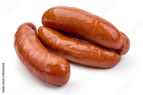 Sausages for grill, isolated on white background