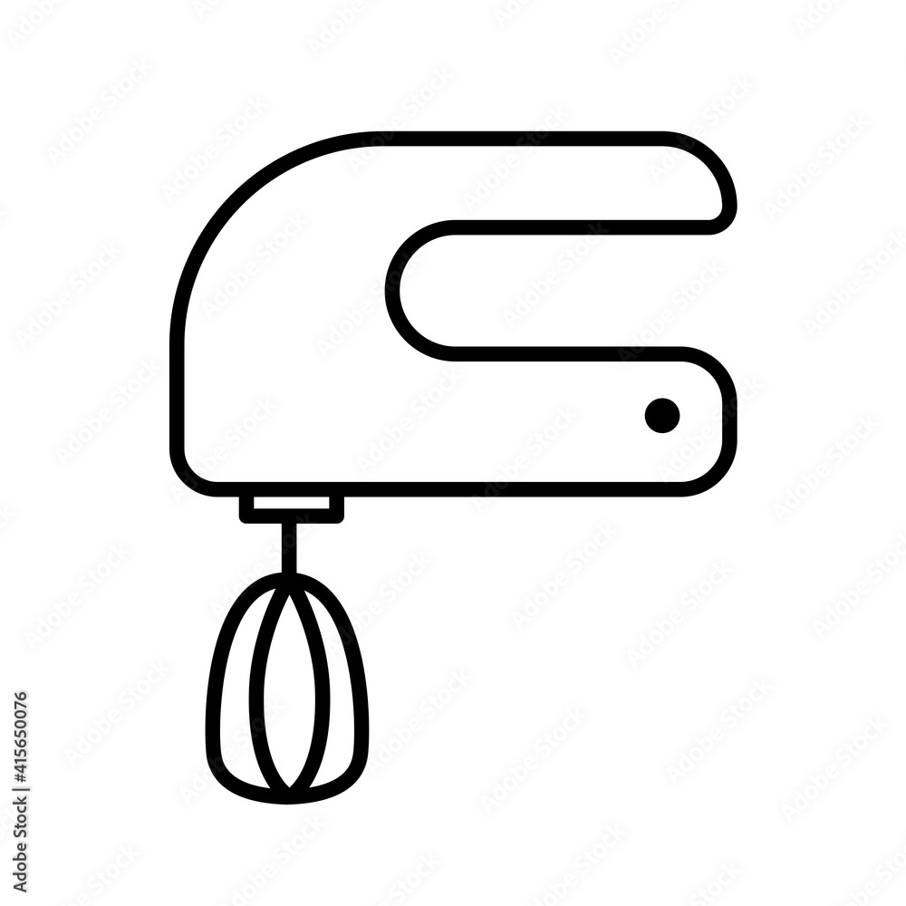 Kitchen mixer. Simple food icon in trendy line style isolated on white background for web applications and mobile concepts. Vector illustration Kitchen mixer. Simple food icon in trendy line style isolated on white background for web applications and mobile concepts. Vector illustration