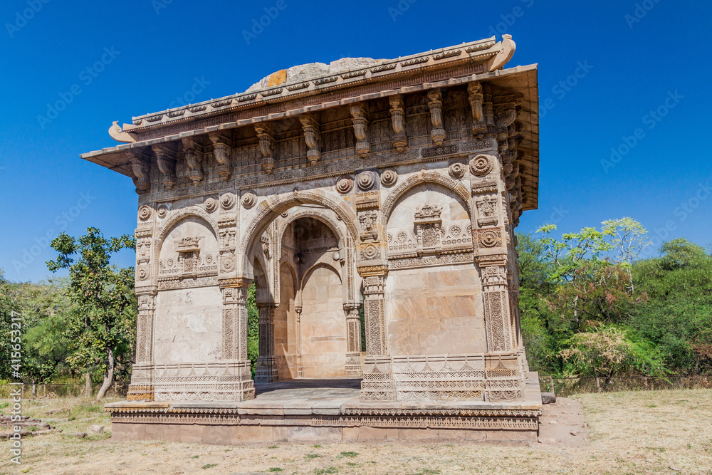 Cenotaph at Nagina Masjid mosque in Champaner historical city, Gujarat state, India