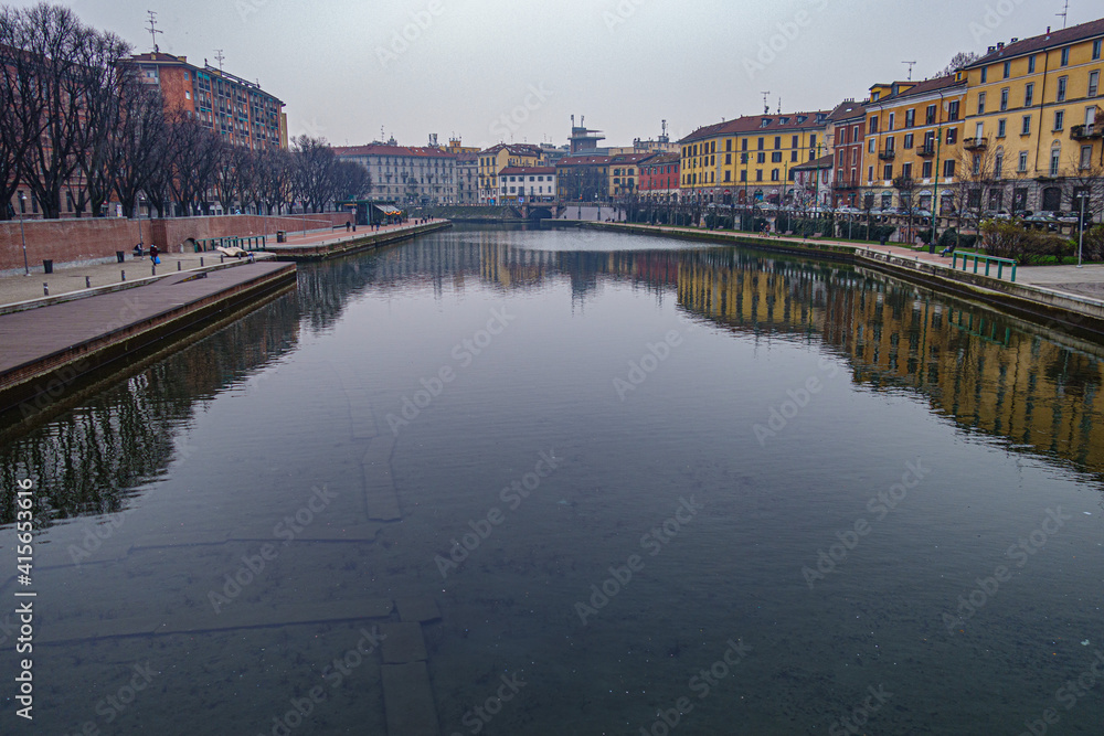 Naklejka premium Milano la Darsena