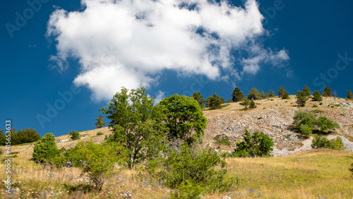 breathtaking view of the mountains in the municipality of Villalago in the province of Aquila. Abruzzo - Italy photo