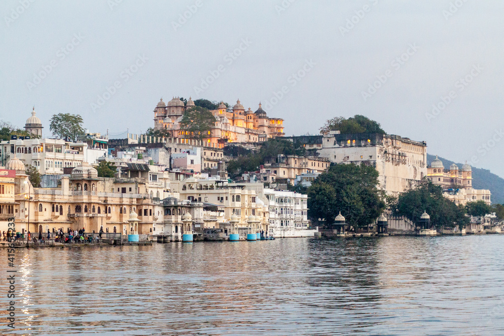 City palace in Udaipur, Rajasthan state, India