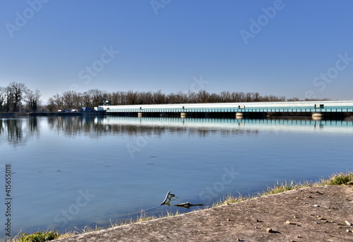 Wehr im Rhein bei Burkheim am Kaiserstuhl photo