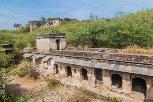 Buildings of Taragarh Fort in Bundi, Rajasthan state, India