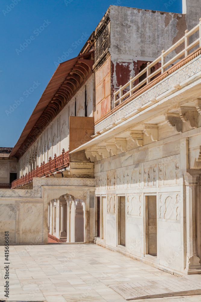 Buildings at Agra Fort, Uttar Pradesh state, India