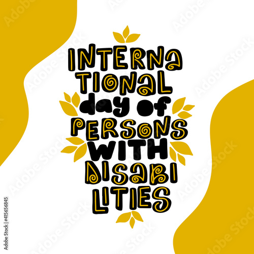 International day of persons with disabilities calligraphy hand lettering 