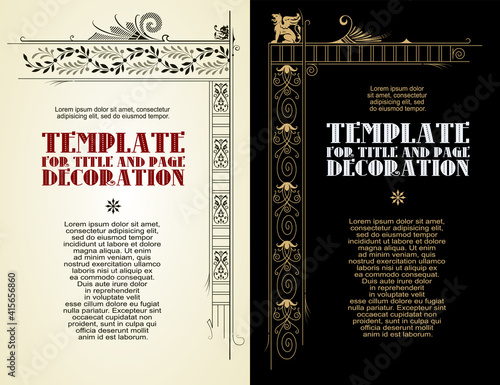 Vector template flyer, invitations or greeting cards.