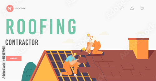 Canvas Print Roofing Contractor Landing Page Template
