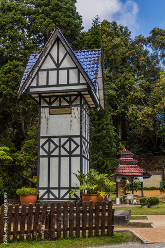 Small tower in Tanah Rata town in the Cameron Highlands, Malaysia