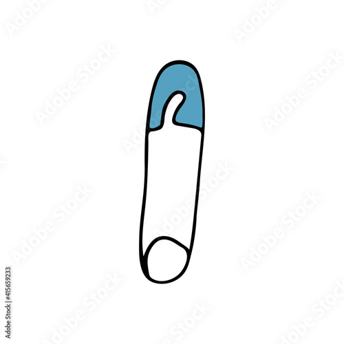 Colorful doodle cloth pin illustration in vector. Colorful cloth pin icon in vector. Cloth pin illustration