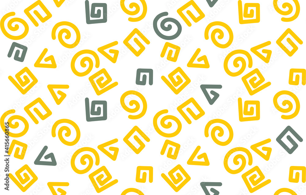 Organic spiral and oval forms pattern. Hand draw shapes in chaotic composition. Organic spiral and oval forms pattern. Hand draw shapes in chaotic composition.