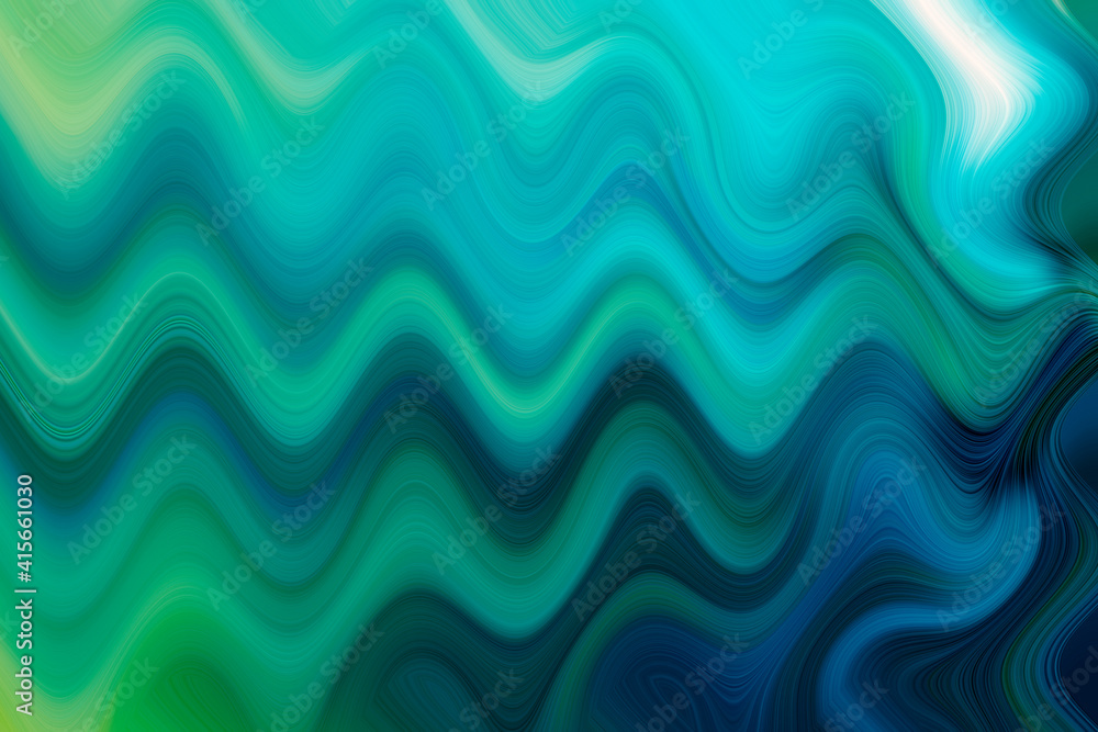 Blue and green abstract waves Blue and green abstract waves