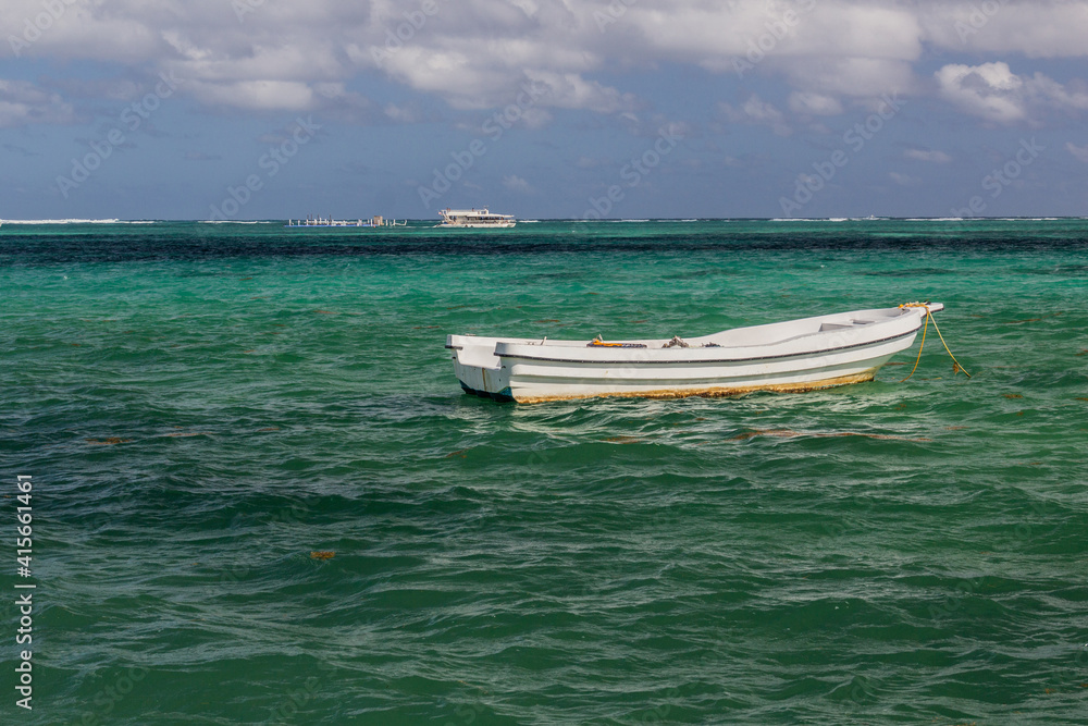 Small boat at Bavaro beach, Dominican Republic