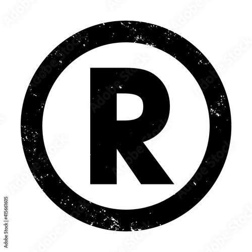 R - Copyright and Registered trademark stamp symbol