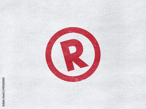 R - Copyright and Registered trademark stamp symbol