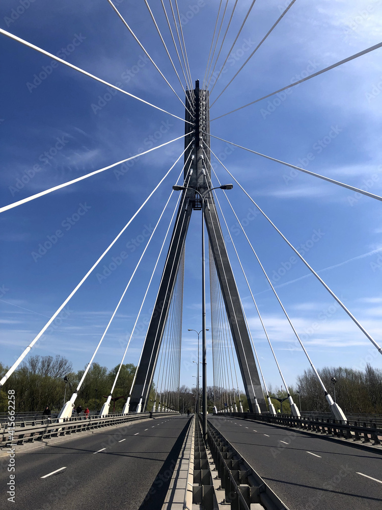 Swietokrzyski Bridge over River Vistula in Warsaw