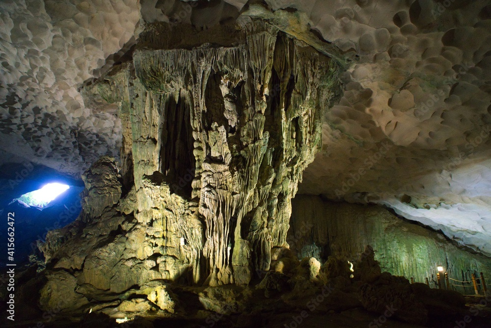 Sung Sot (Surprise caves) in Ha long bay in Vietnam