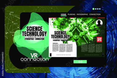 Technology concept for internet banners, social media banners, headers of websites, vector illustration 