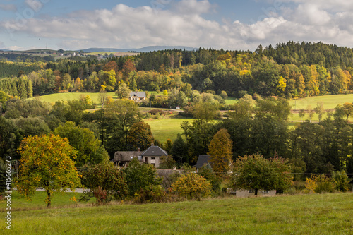 Autumn landscape of eastern Bohemia near Letohrad, Czech Republic