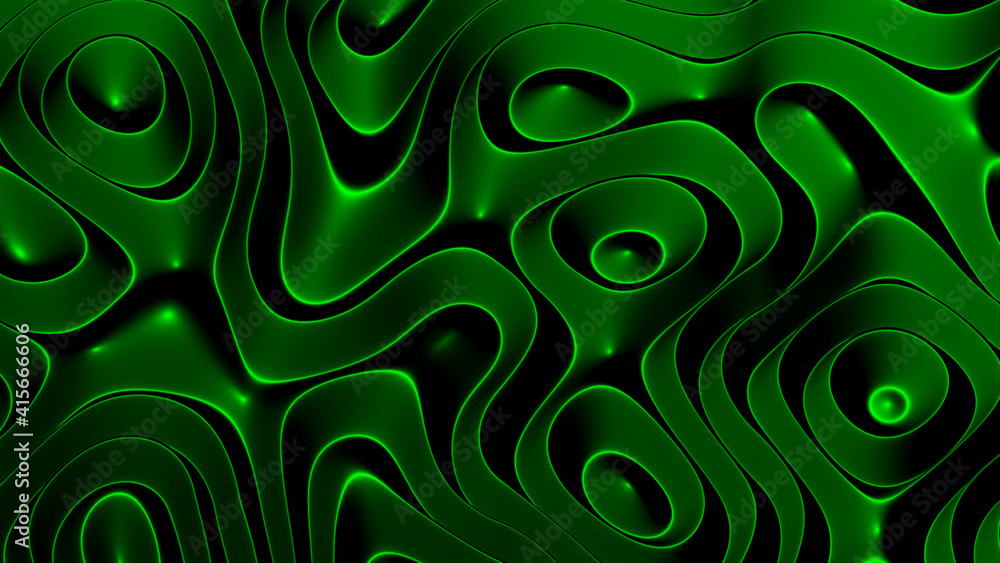 3D illustration rows of colorful stripes rippling 3D illustration rows of colorful stripes rippling
