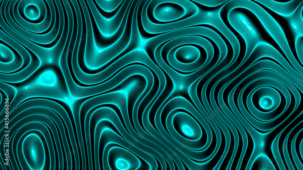 3D illustration rows of colorful stripes rippling 3D illustration rows of colorful stripes rippling