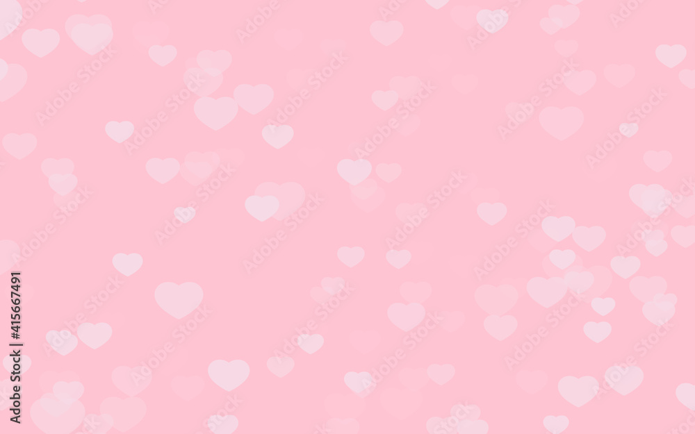 Valentine day pink hearts on pink background...