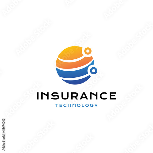 Free Download Insurance Technology logo vector icon illustration modern gradient style - GFXLoad