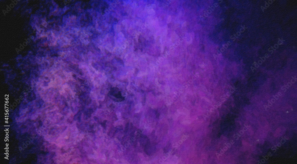 Background of the cosmos with purple and blue colors