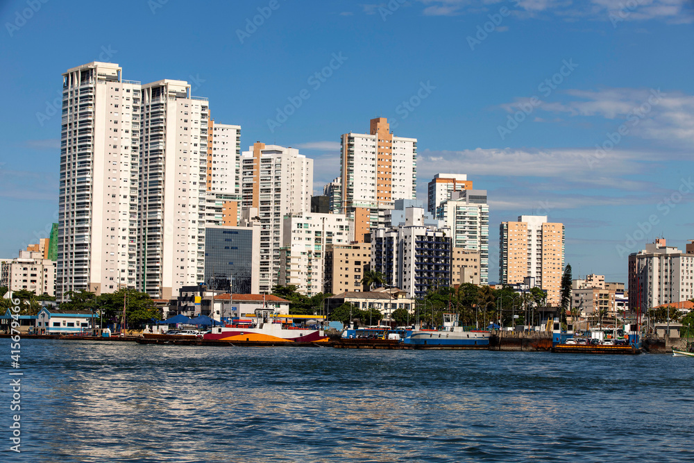 view of Santos city, Sao Paulo state Brazil