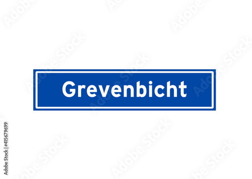 Grevenbicht isolated Dutch place name sign. City sign from the Netherlands. photo