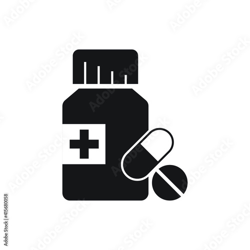 Medicine icon design isolated on white background. 