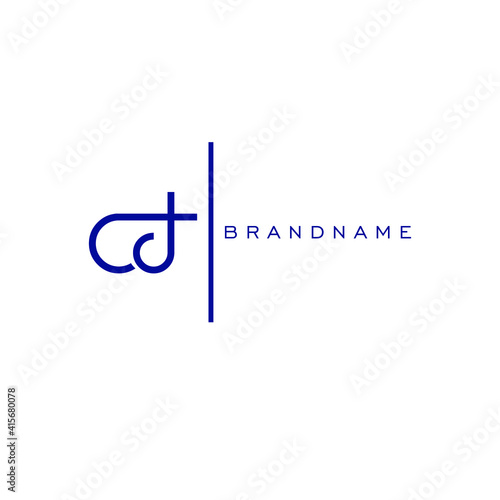 letter CD. vector logo monogram alphabet minimalist design