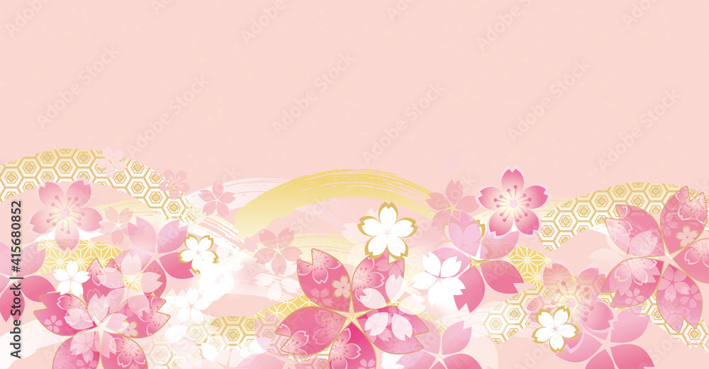 春の桜　背景素材
