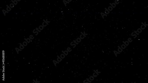 Flickering Particles, random motion of particles, stars space