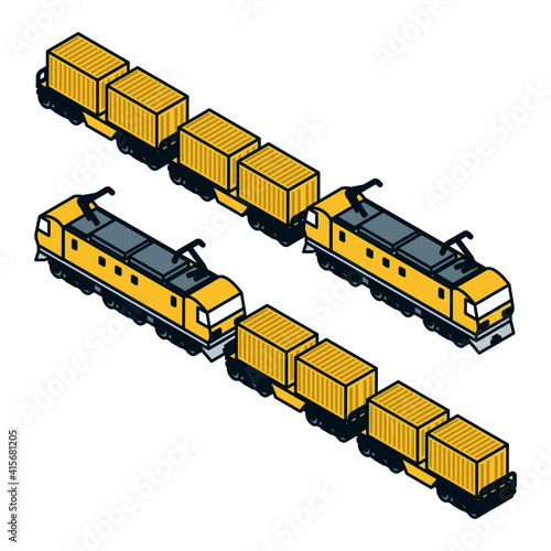 貨物列車のイラスト
