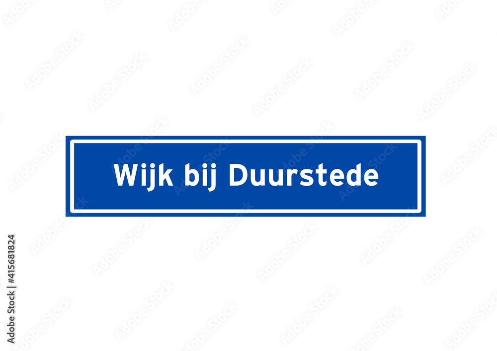 Wijk bij Duurstede isolated Dutch place name sign. City sign from the Netherlands. Wijk bij Duurstede isolated Dutch place name sign. City sign from the Netherlands.